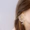 Garden Wedding Earring, Dangle EarringFabric Flower Earrings, Silk Flower Earrings, Silver White Flower Earrings, Pearl Floral Earrings product 4